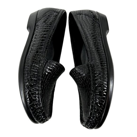 SAS Simplify Slip On Loafer Black Croc Size 7 1/2 - Picture 1 of 8